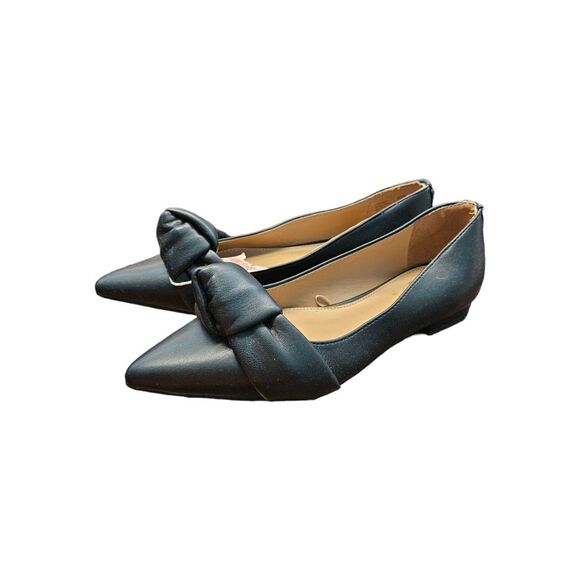 SAM & LIBBY Black Flats Size 8 Top Knot NEW TAGS - Picture 3 of 9